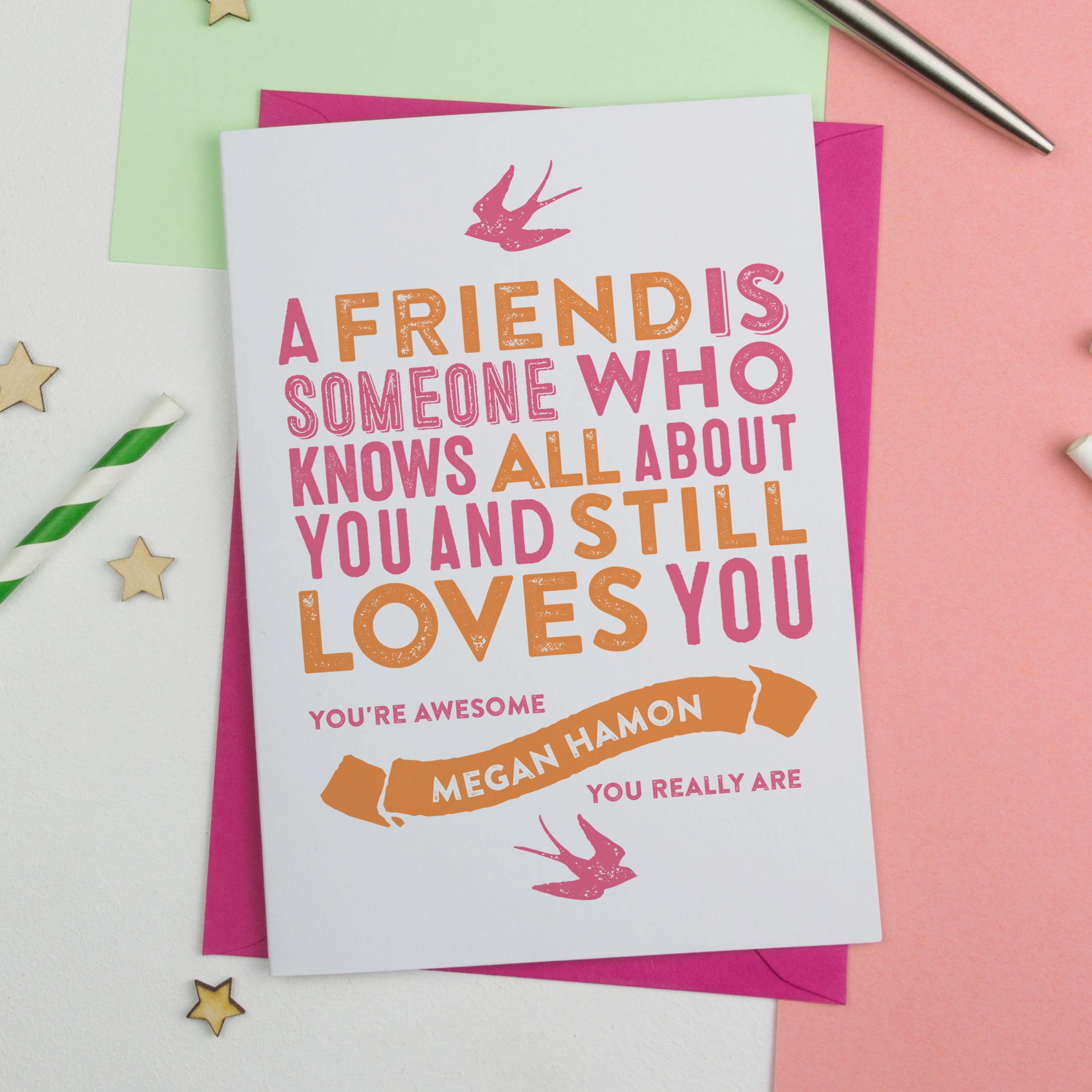 A Friend Is Someone Card A Is For Alphabet