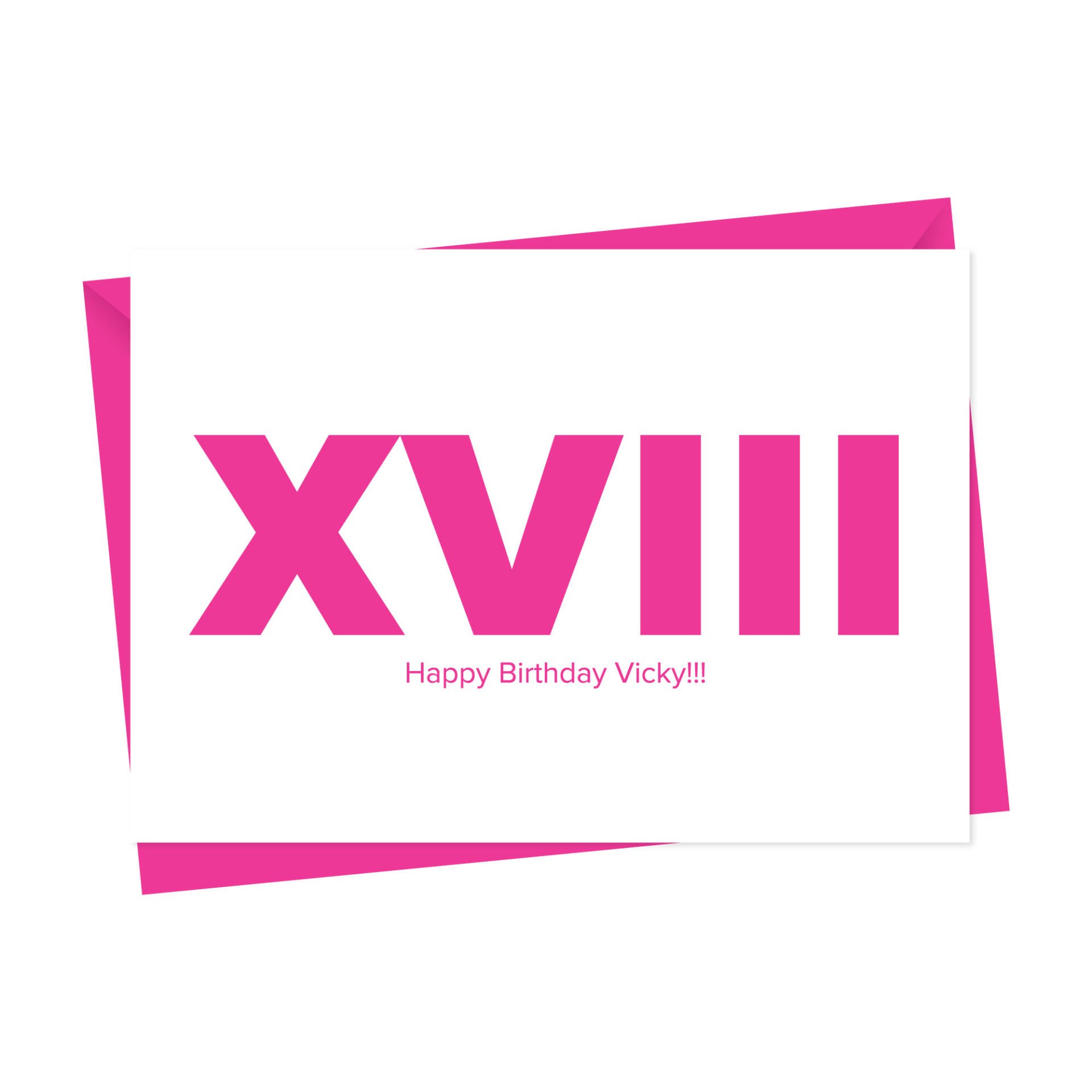 Personalised Birthday Card Roman Numerals Birthday Card