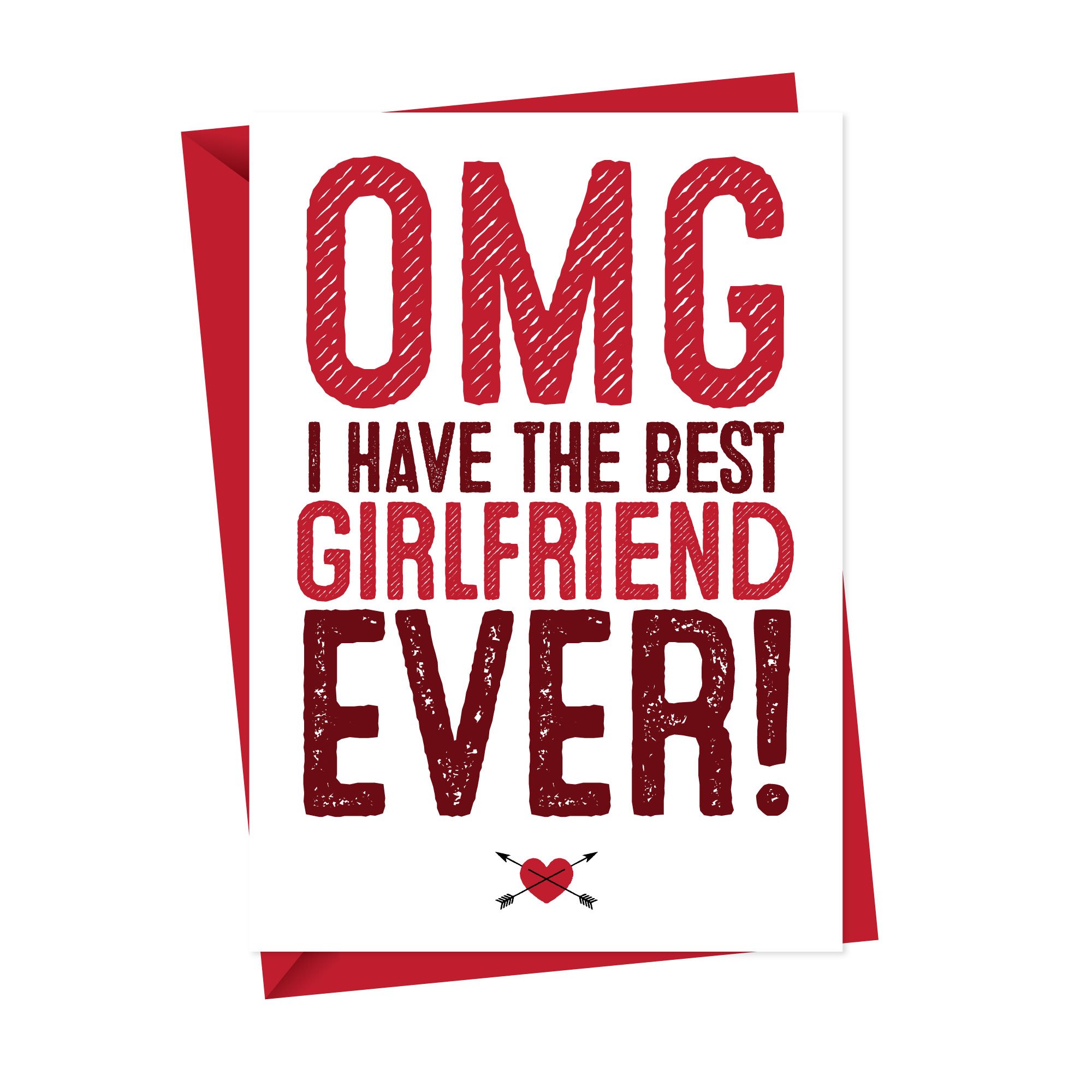 Valentines Day Card OMG Best Girlfriend