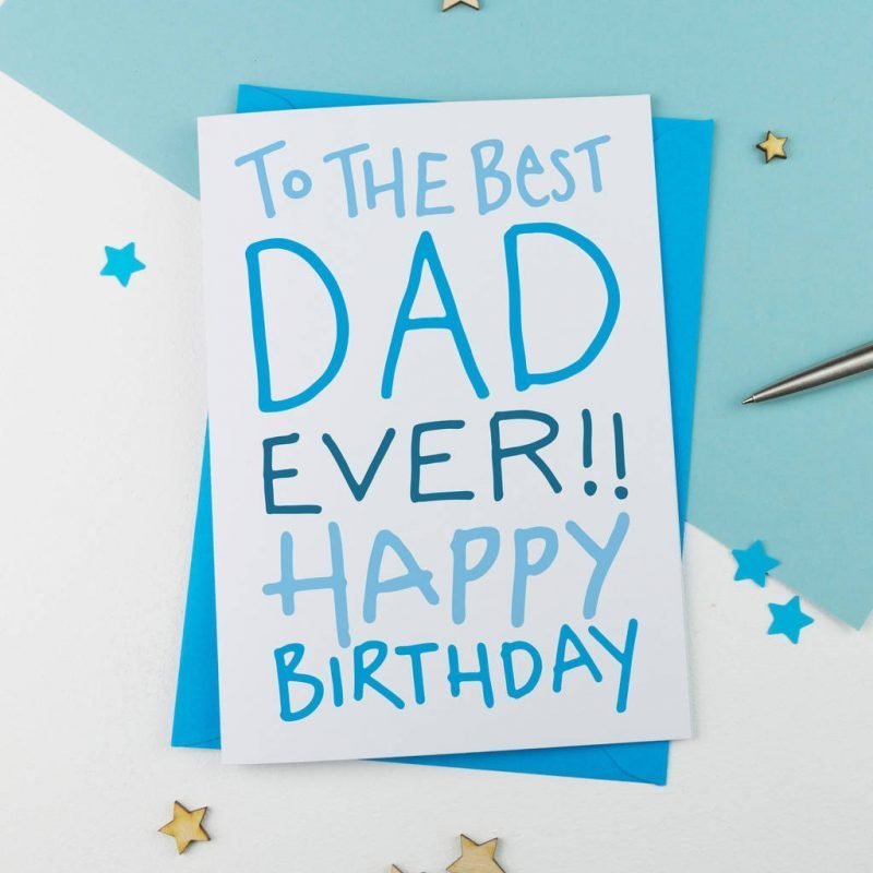 best daddy or dad ever handdrawn card birthday card illustrated card