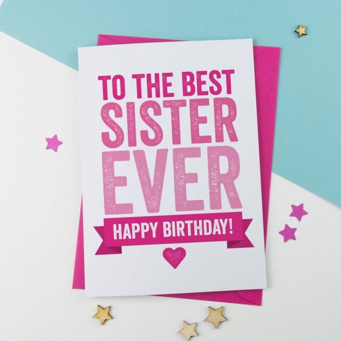 Sister birthday card | birthday card | greetings card | unique card