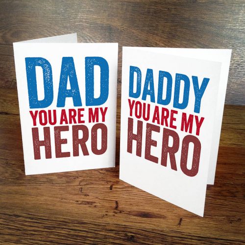 Dad, you are my Hero Card - Father's Day Card - A Is For Alphabet