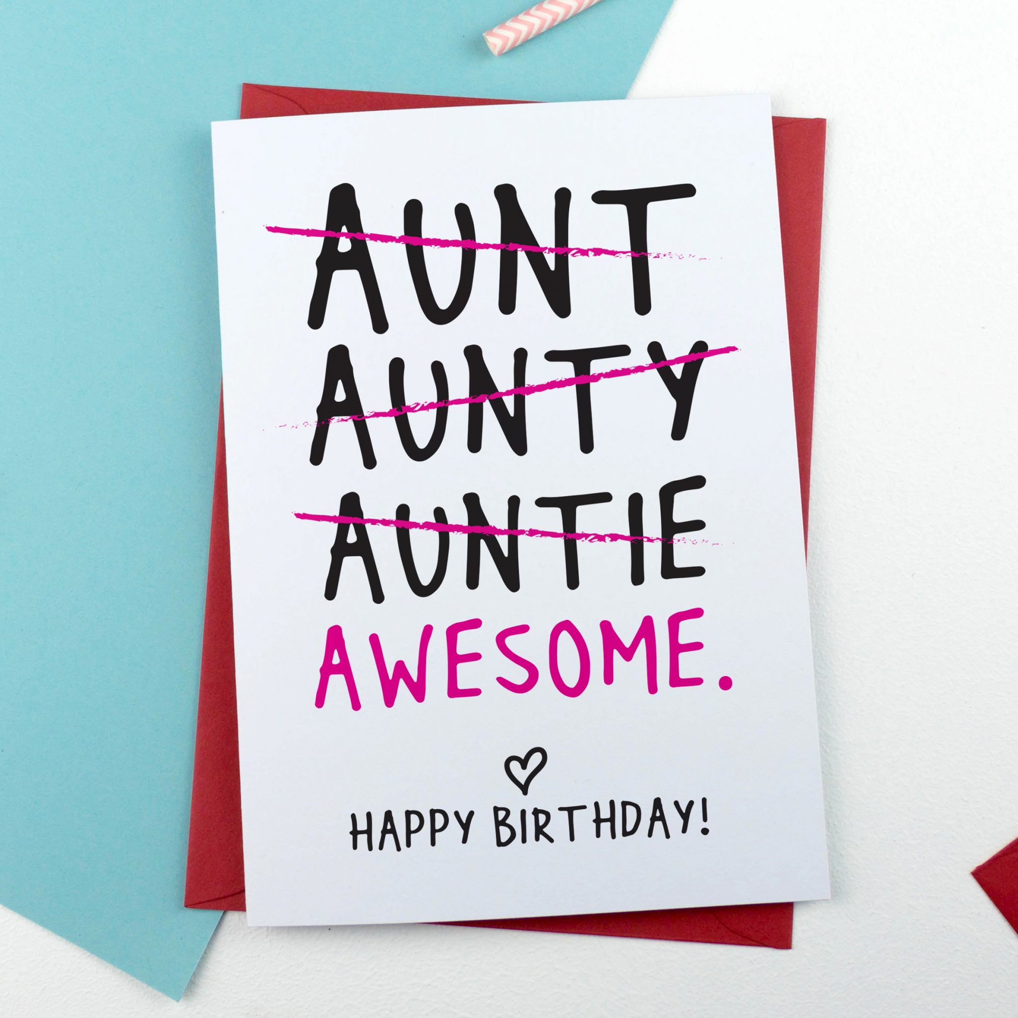 Funny Auntie Birthday Card Personalised Funny Auntie Birthday Card