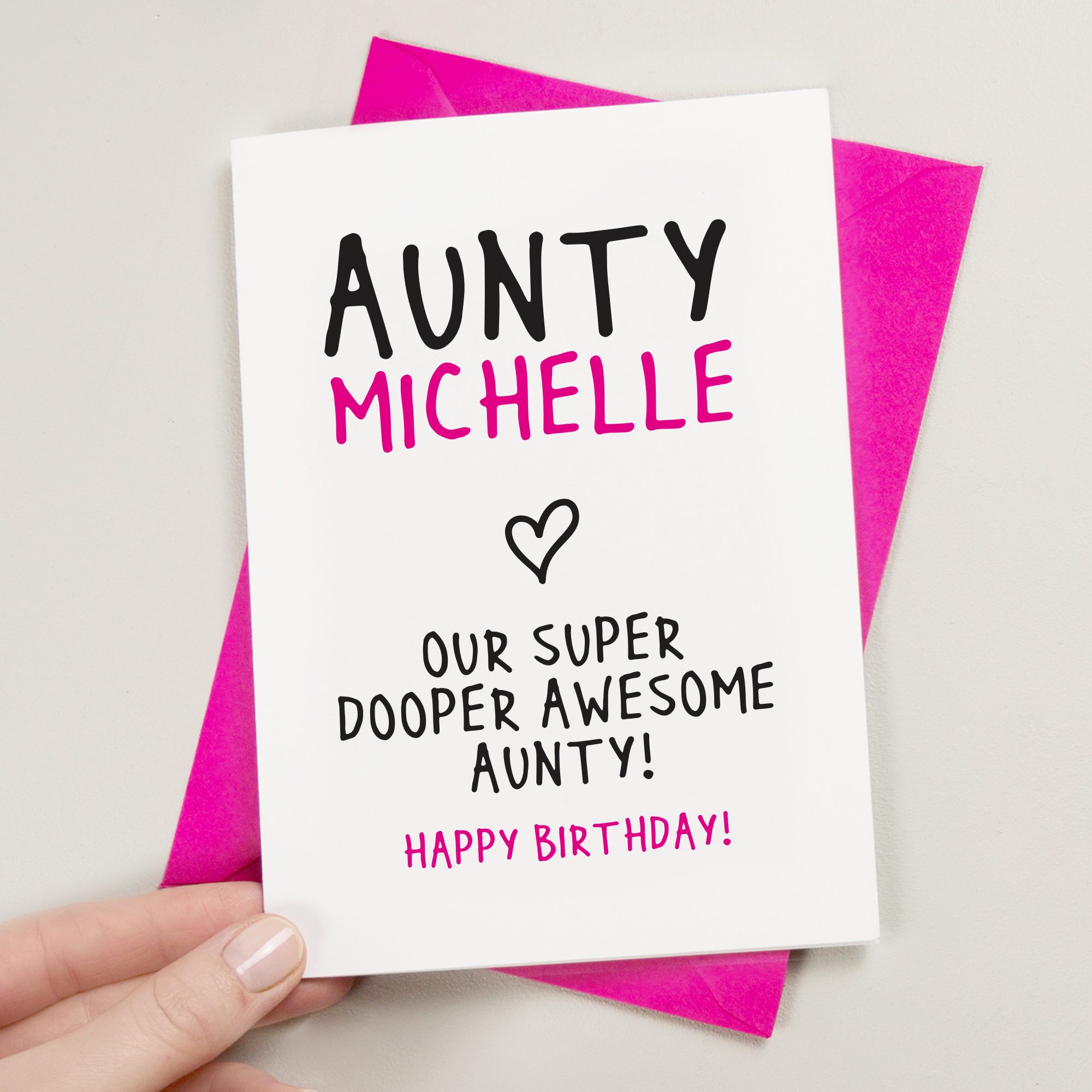 personalised auntie card