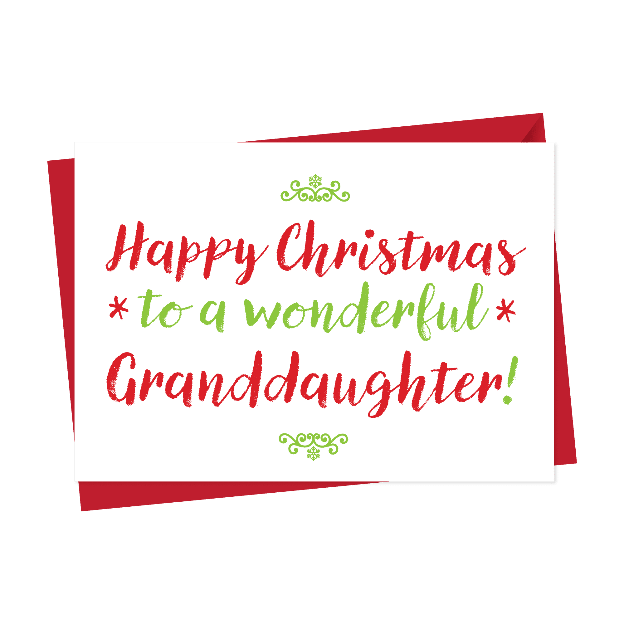 Christmas Card For Wonderful Grandaughter - Christmas Card