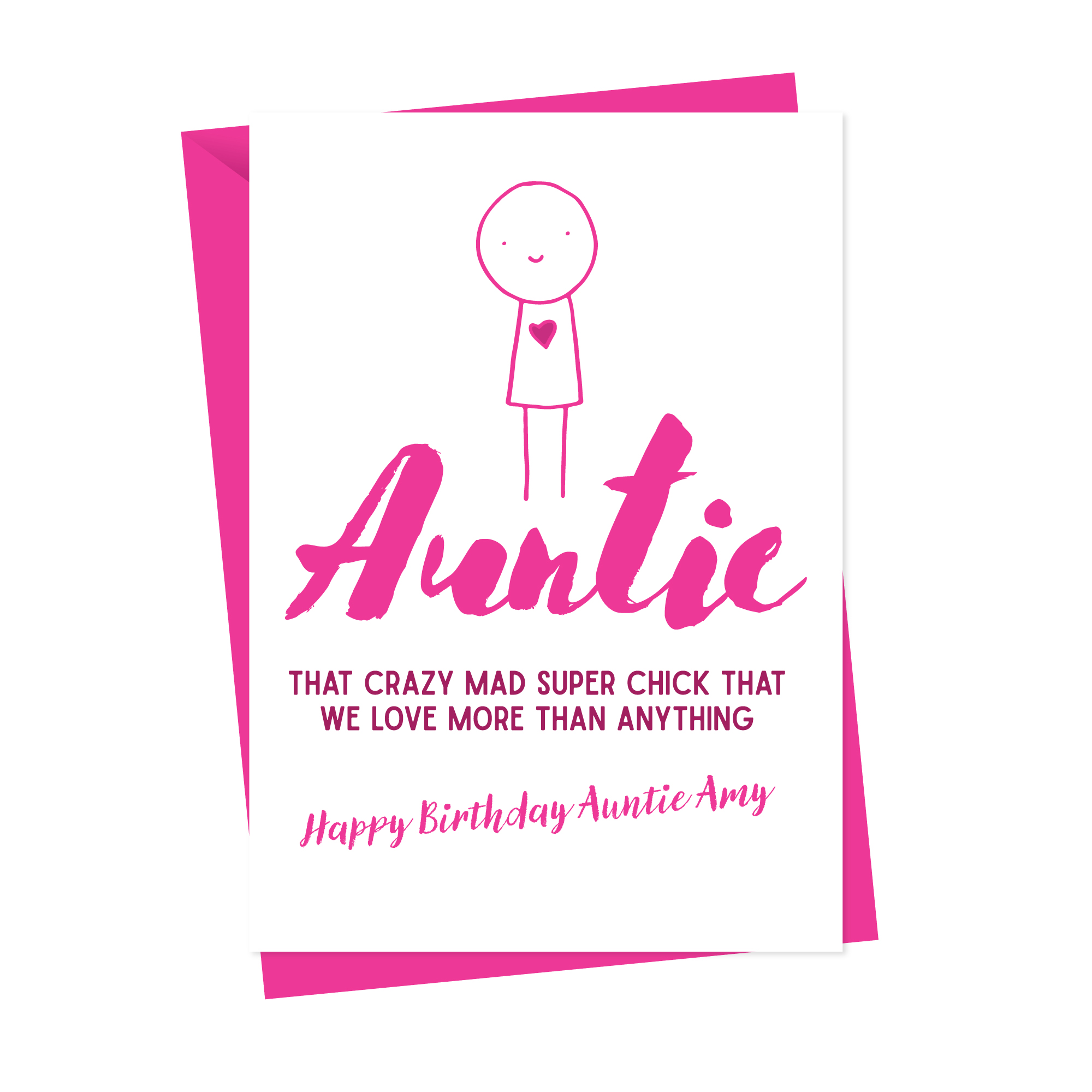 personalised auntie birthday cards