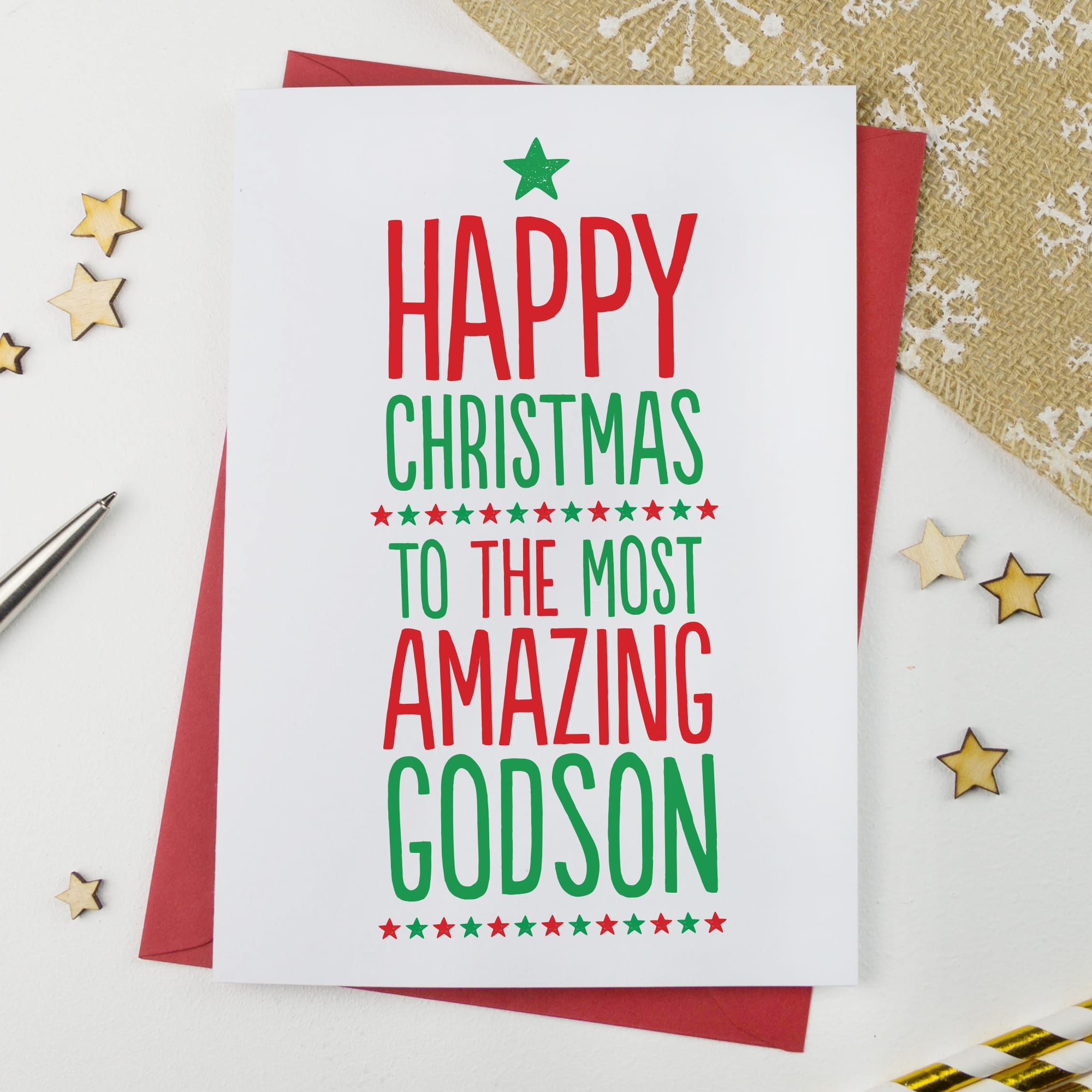 Amazing Christmas Godson Card Christmas Card A Is For Alphabet