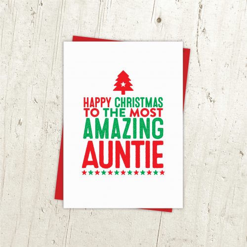 Amazing Aunt Auntie Aunty Christmas Card A Is For Alphabet