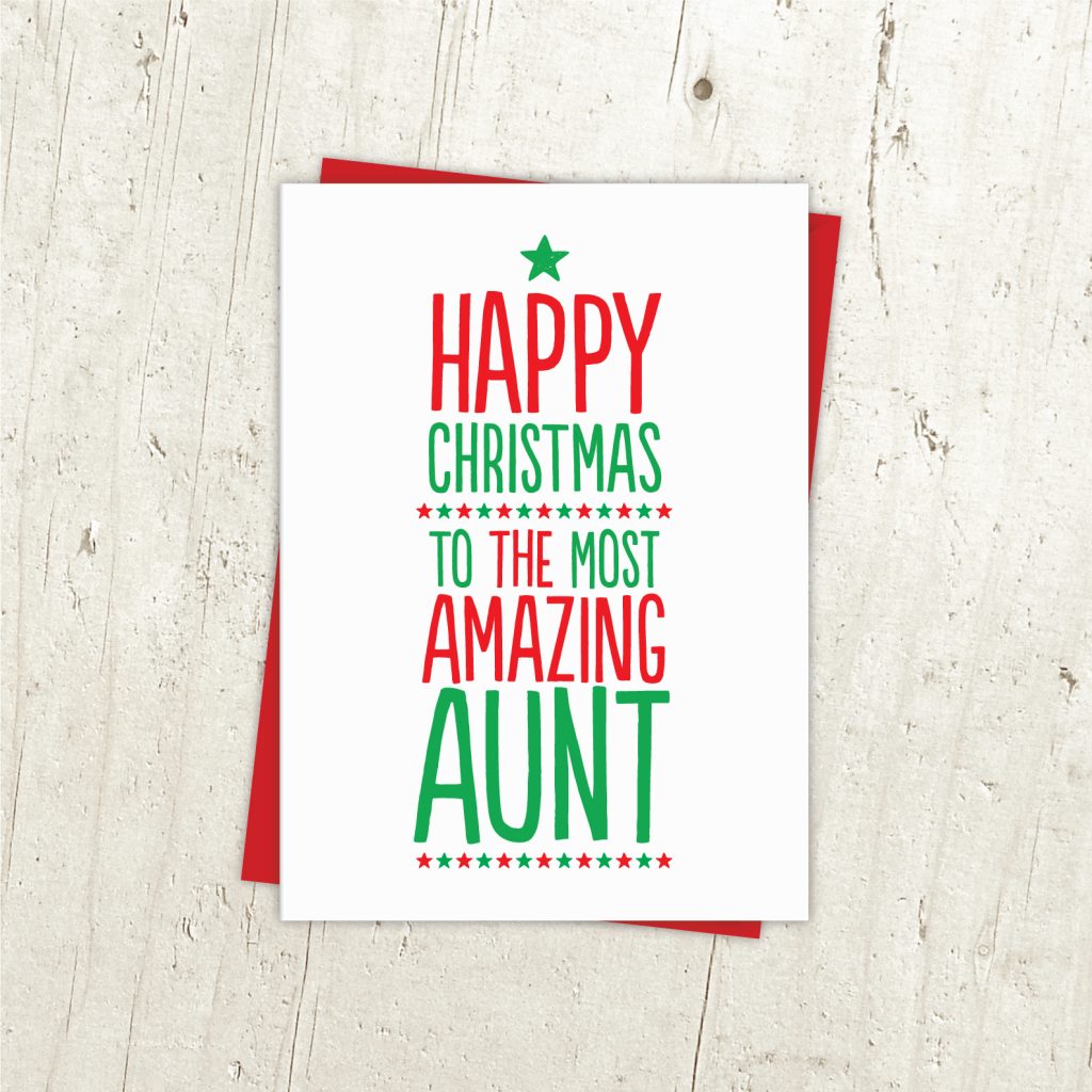 Amazing Auntie Aunty Aunt Christmas Card A Is For Alphabet