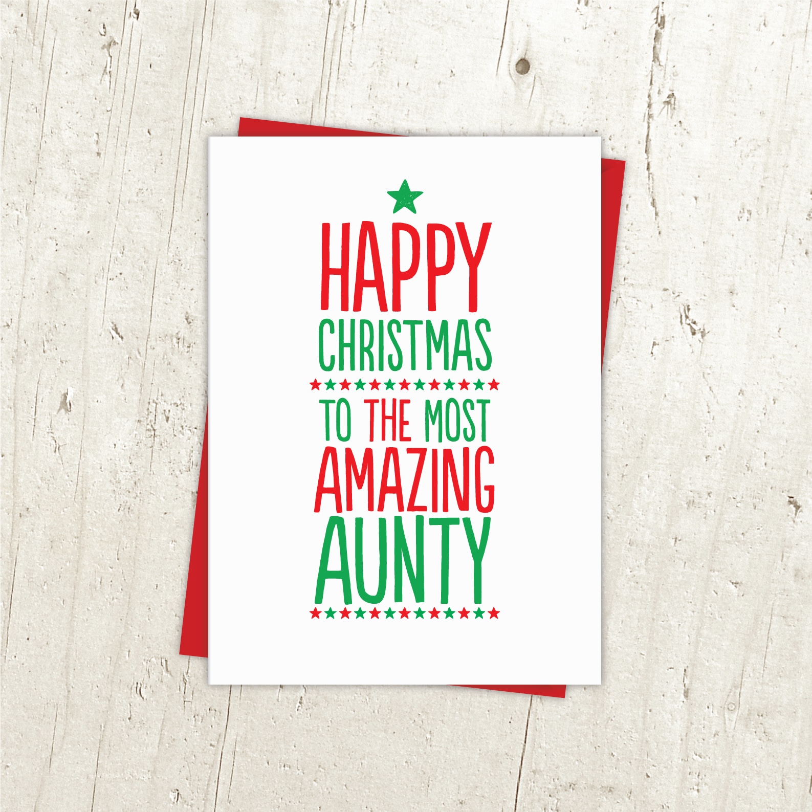 Amazing Auntie Aunty Aunt Christmas Card A Is For Alphabet