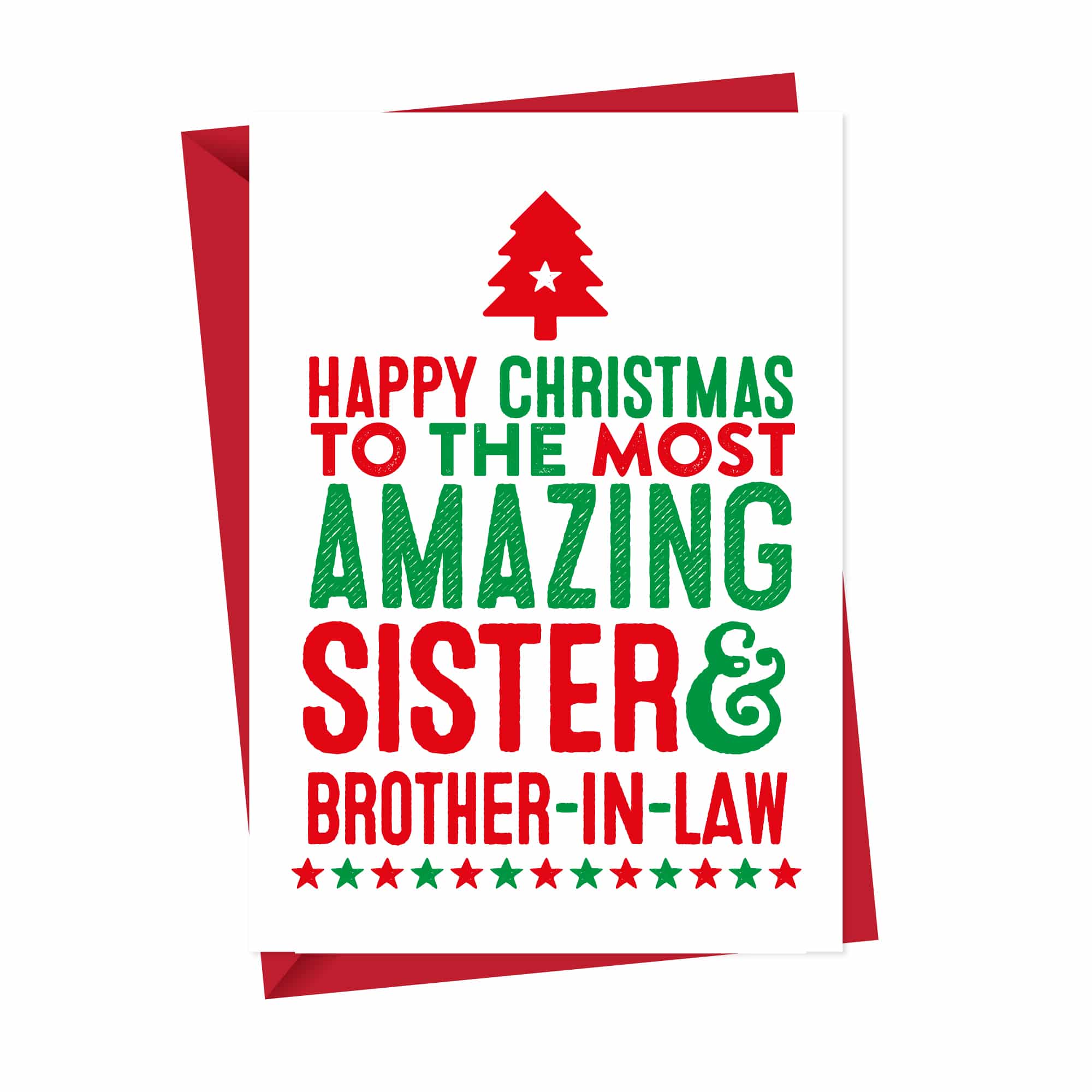Amazing Sister And Brother In Law Christmas Card A Is For Alphabet